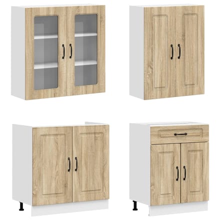 vidaXL - Keukenblok - KALMAR - 4 - st - Sonoma - Eiken - Bewerkt - hout