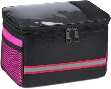 Fietstas Frame - Schouderorganizer - Fietsen Onderweg - Reflecterende Strip - 20 x 10 x 17 cm - Roze