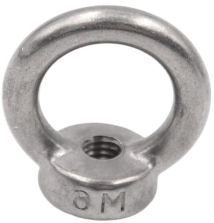 Oogbouten Rvs - Ring Moer - Voorwerpen Ophangen - Sterk Hefvermogen - M6 - Zilver