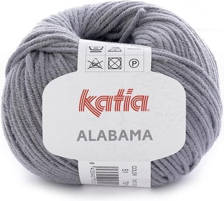 Katia Alabama - 51 grijs - Katoen/Acryl Garen