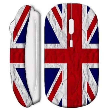 Souris sans fil - Drapeau UK - Blanc - USB wifi - Compatible Mac et PC