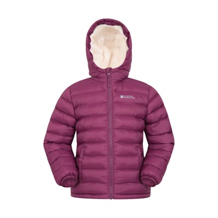 Mountain Warehouse Gewatteerde jas met imitatiebont voor kinderen/kinders (Roze)