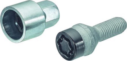 Wielborgboutenset M14x1.50 Zwart Antidiefstal - 4 Stuks met Sleutel