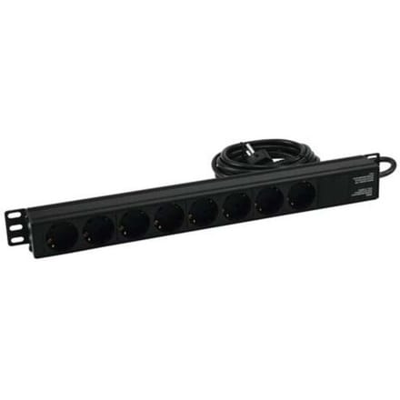 Eurolite R19-8 19 stroomverdeler 8-voudig 1 HE