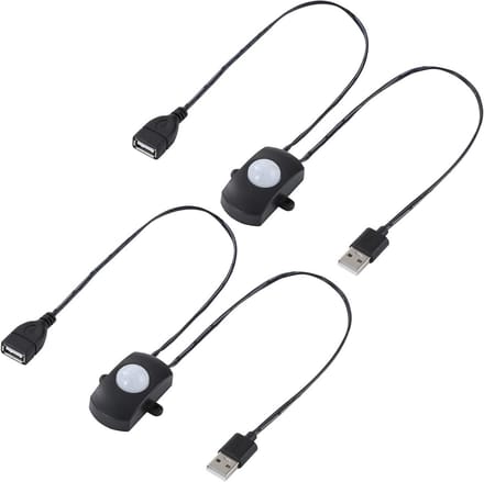 2x Mini PIR Bewegingsmelder Schakelaar DC 5-24V voor LED Verlichting
