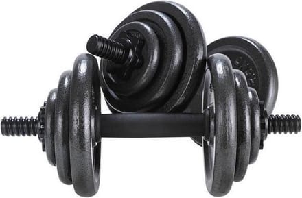 Opti Gietijzeren Halterset - 20kg Verstelbare Dumbbell Set 2x10 kg