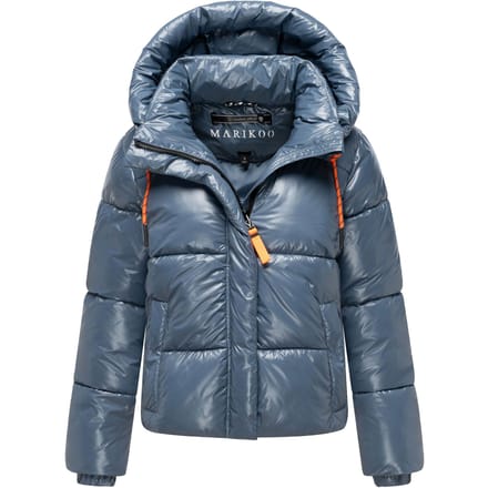 Marikoo dames gewatteerde winterjas Skyraa met capuchon & glanzend design