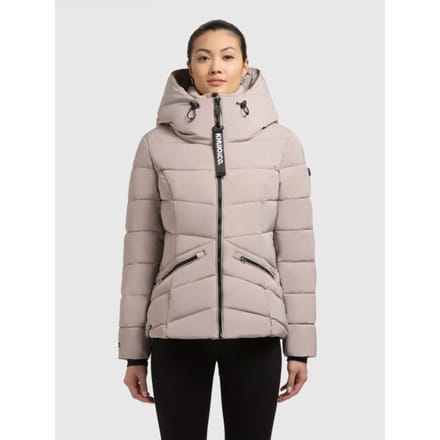 Gewatteerd jack met capuchon en labeldetail model 'HERSCH2'