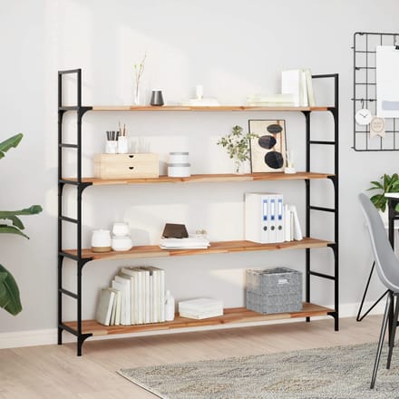 vidaXL - Wandschap - zwevend - olieafwerking - 120x30x2 - cm - massief - acaciahout