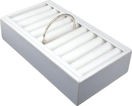 Armbanden Display Tray Wit Kunstleer voor 9 Stuks Sieraden