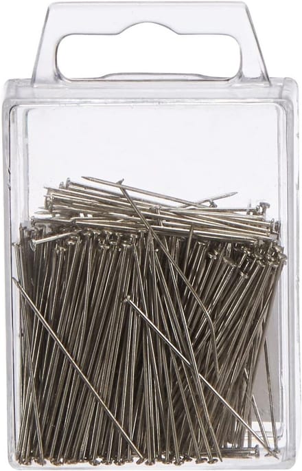 Rechte Spelden - Naaispullen Set - Kleding Maken - Stevig Staal - 37 mm - Zilver