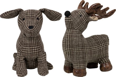Deurstopper Hond staand ruit 30,5x15x23cm