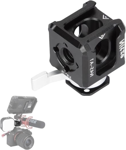 Camera Triple Cold Shoe Mount - Adapterhouder - Camera Accessoires - Drievoudige Anti-Slip Koude Schoenen - 4.1 cm