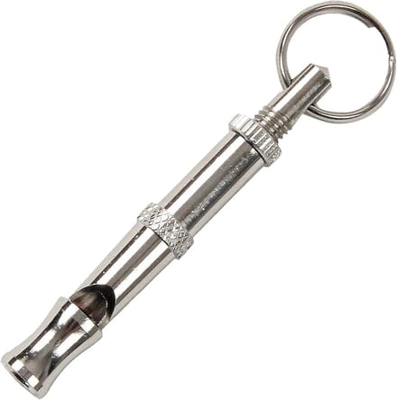 Hondenfluitje - Trainingsfluitje - Hondentraining - Geruisloos voor mensen - 8 cm - Verchroomd
