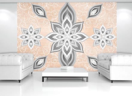 Abstract Pattern Silver Gold Photo Wallcovering