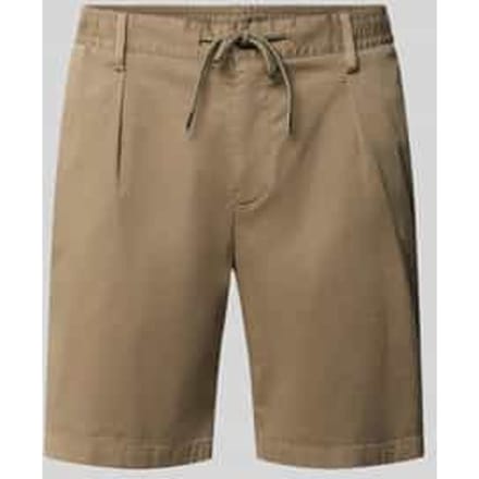 straight fit short met bandplooien