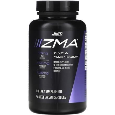 JYM Supplement Science, ZMA, Zinc et Magnésium, 90 gélules végétales