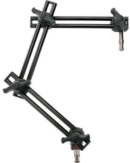 3 Sectie Dubbel Scharnierende Arm zonder Beugel voor Camera en Verlichting