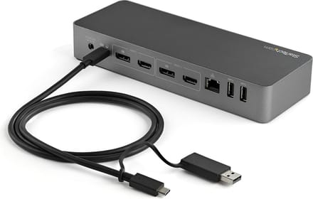 StarTech.com USB-C Cable USB-A AV / multimedia paneel Dongle Hybrid 2-in-1 USB C Cable 1m