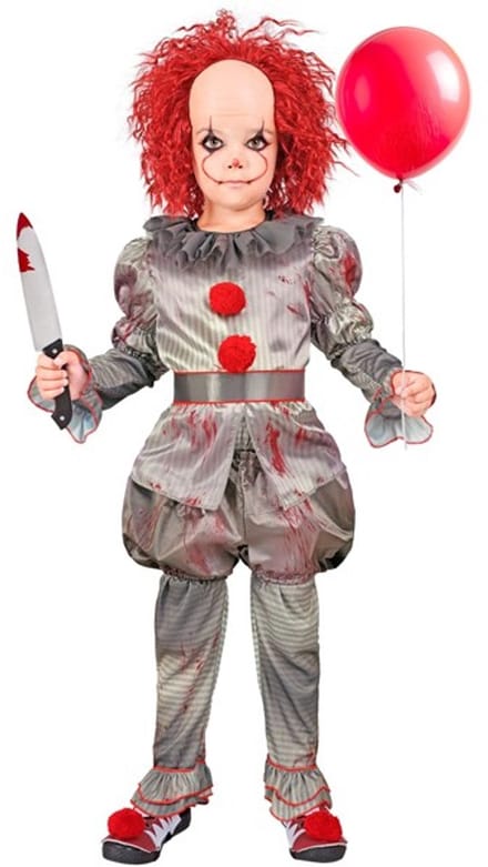 Horror Clown Jongen - It, Pennywise Kostuum - Maat 140