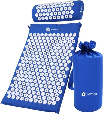 IMPAQT Spijkermat Acupressure Mat met Kussen Blauw (68cm x 42 cm)