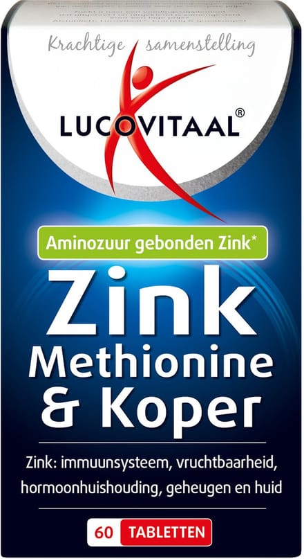 Lucovitaal Zinkmethionine & Koper 60 tabletten