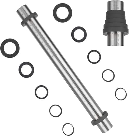 Verstelbare Deegroller - Bakroller met Ringen - Bakken en Brood - Met Maataanduiding - 40 cm - Grijs