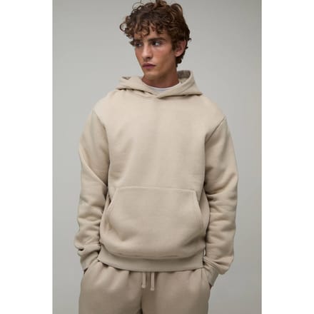 Essentiële Regular Fit Hoodie Met Capuchon | Stone | Size 5XL