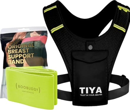 Hardloop Vest met Borstband voor Vrouwen - Zero Bounce Telefoonhouder en Borstondersteuning Set, Waterdicht