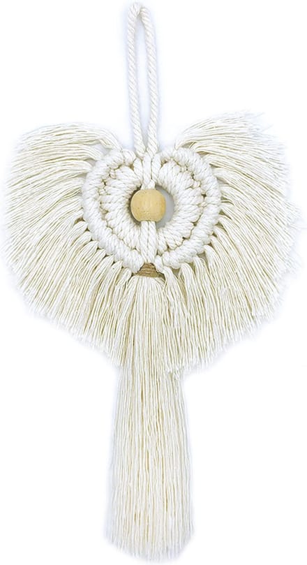 Lavandoux - Macramé Engel - Decoratie Hanger - Crème - 6 stuks