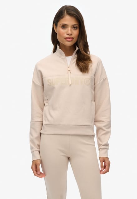 Superdry - Active Tech Logo Relaxed Halfzip Sweater - Dames - Truien
