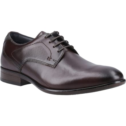 Pod Carl Leren Heren Kastanjebruine Veterschoenen
