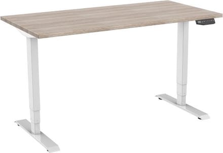 GAME HERO Marvel Bureau Elektrisch Verstelbaar 2 Motorig - Wit Frame - Robson Eiken Blad - 160 x 80 cm