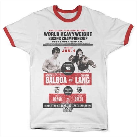 Rocky Heren Tshirt -S- World Heavyweight Poster Wit