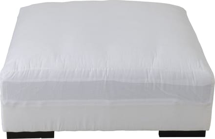 J-Line poef Monaco Exclusief Hoes - textiel - wit