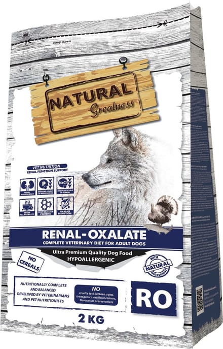 Hondenvoer Natural Greatness - Veterinary Diet Nierproblemen - Graanvrij, Laag Natrium, 2kg