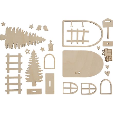 Houten knutselset "Kabouter deur Nisse"