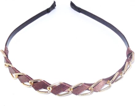 Diadeem bruin met gouden schakels