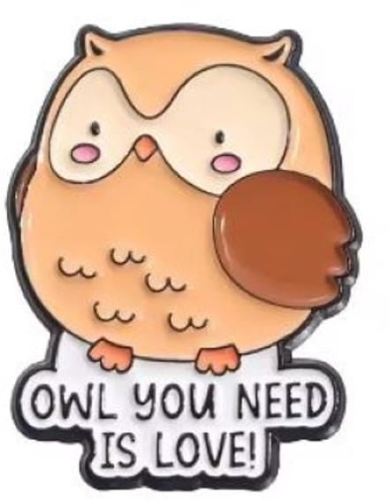 Pin Broche - enamel pin - kledingspeld - Owl love uil