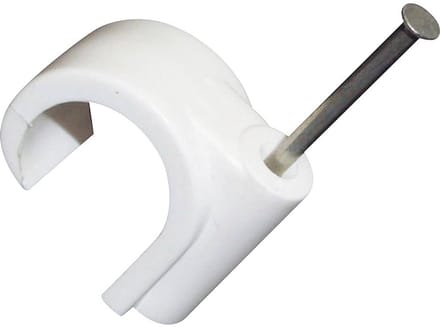 TRU COMPONENTS Spijkerclip TC-10354936 Bundel-Ø (bereik) 10 mm (max) Wit 100 stuk(s)