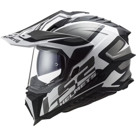LS2 MX701 Explorer Alter Matt Zwart Wit ECE 22.06 Adventure Helm - Helm