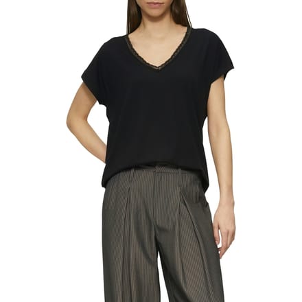 Q/S designed by - T-shirt - Maat L - - 9999 GREY/BLACK -