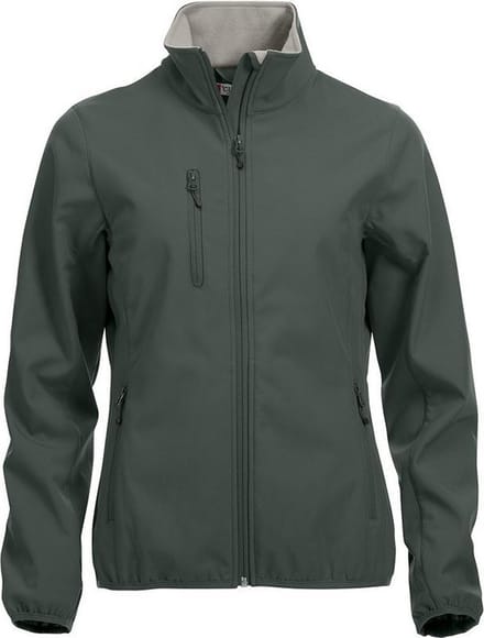 Clique Basic Softshell Jas Dames Antraciet maat M