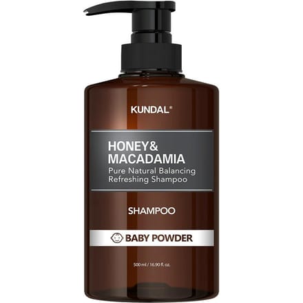 Kundal, Honey & Macadamia, Shampoo, Baby Powder, 16.90 fl oz (500 ml) black