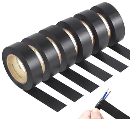 Zwarte Isolatietape 25mm x 20m - Watervast, Duurzaam en Vlamvertragend