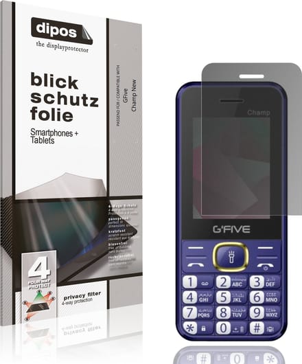 dipos – Matte Privacy Screenprotector geschikt voor GFive Champ New | Anti-Spy Beschermfolie