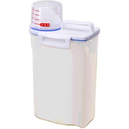 Rijstcontainer Draagbaar Compact 2kg Capaciteit Doosontwerp Voedselkwaliteit PP Plastic Luchtdichte Voedselopslag white