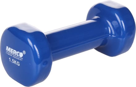 Merco - Vinyl Dumbbell - 1.5 KG Blauw - 1 stuk