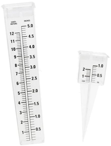 Gerimport Regenmeter/neerslagmeter - kunststof glas met punt - 21 cm - tuin/buiten