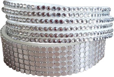 Fako Bijoux® - Wikkelarmband - Metal Bling - Wit